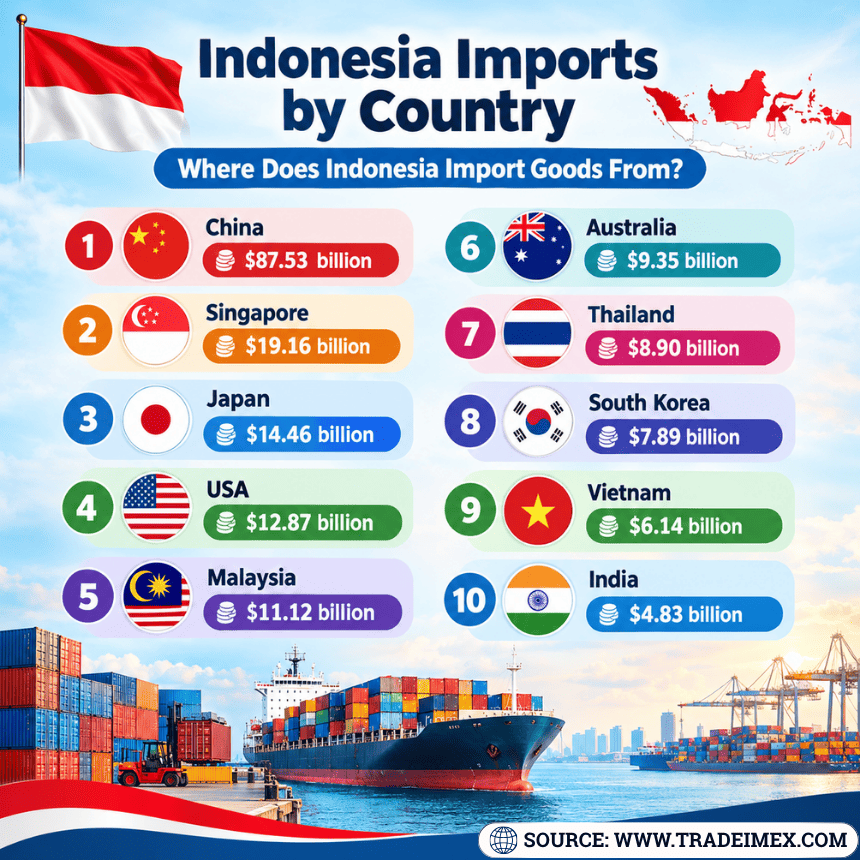Indonesia Imports by Country