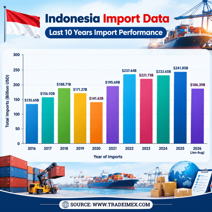 Indonesia Import Data: Last 10 Years Import Performance