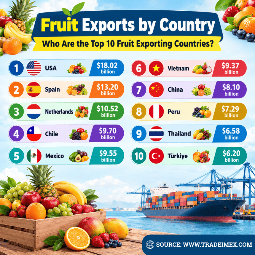 Fruit Exports by Country: Who Are the Top 10 Fruit Exporting Countries?