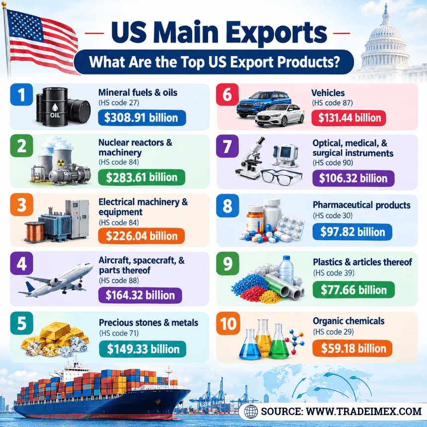 US Main Exports: What Are the Top US Export Products?