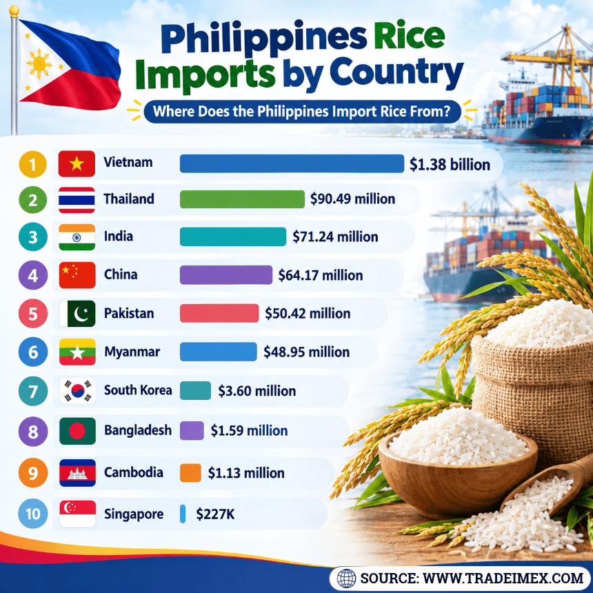 Philippines Rice Imports by Country: Where Does the Philippines Import Rice From?